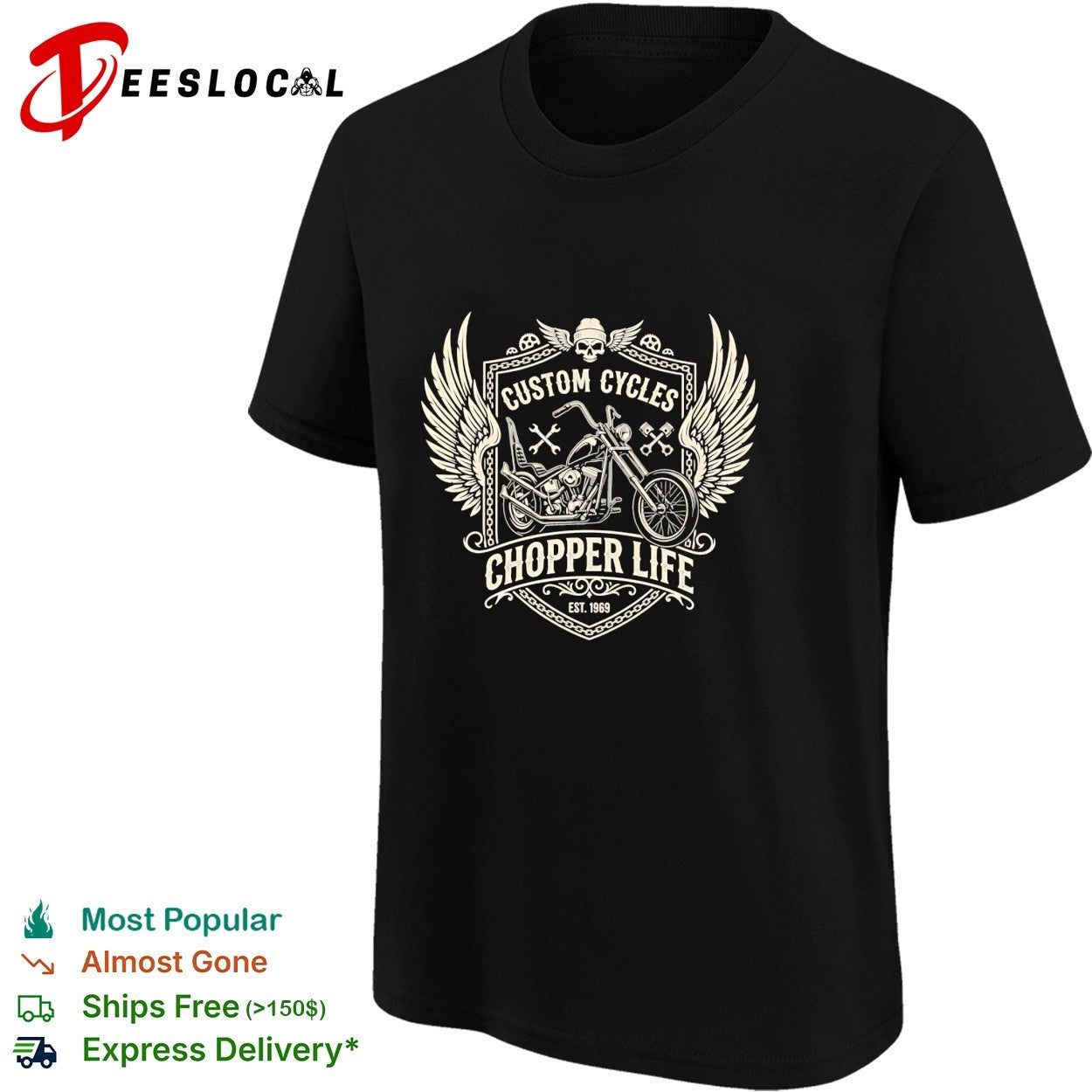 Custom cycles chopper life 1968 shirt