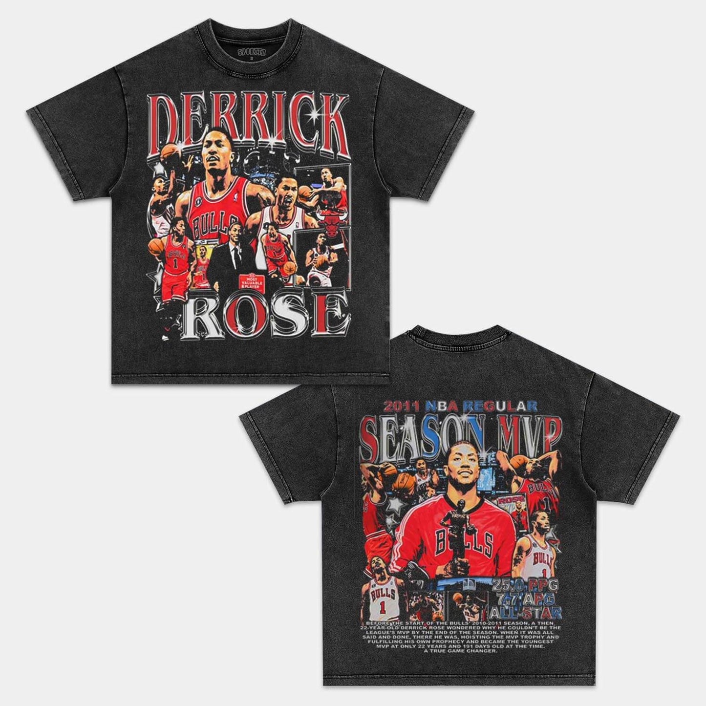 DERRICK ROSE VINTAGE TEE Style001