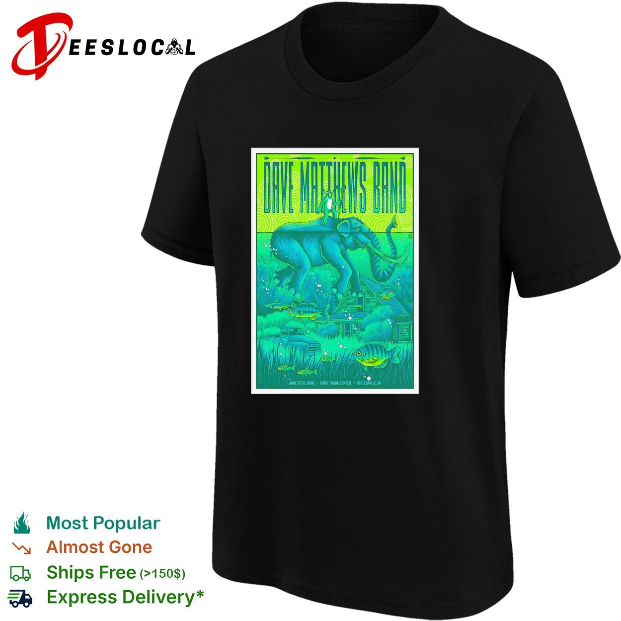 Dave Matthews Band elephant swamp poster shirt