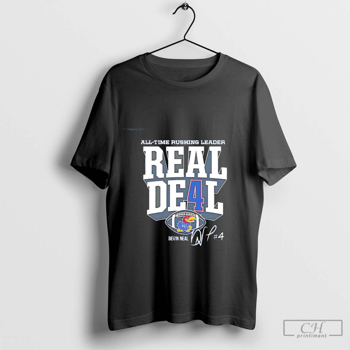 Devin Neal Kansas Jayhawks All Time Rushing Leader Real Deal Signature - clothing by TeeHivey.com