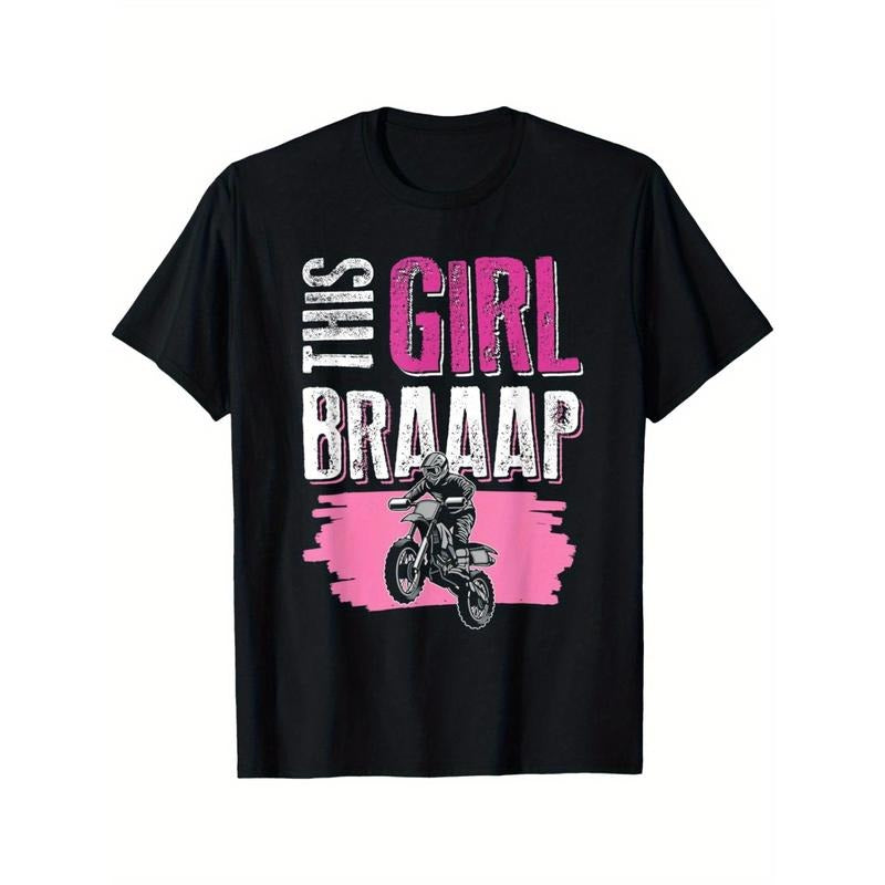 Dirt bike Braaap T-shirt Casual & Sporty Crew Neck Tee for Summer Outings Made in USA