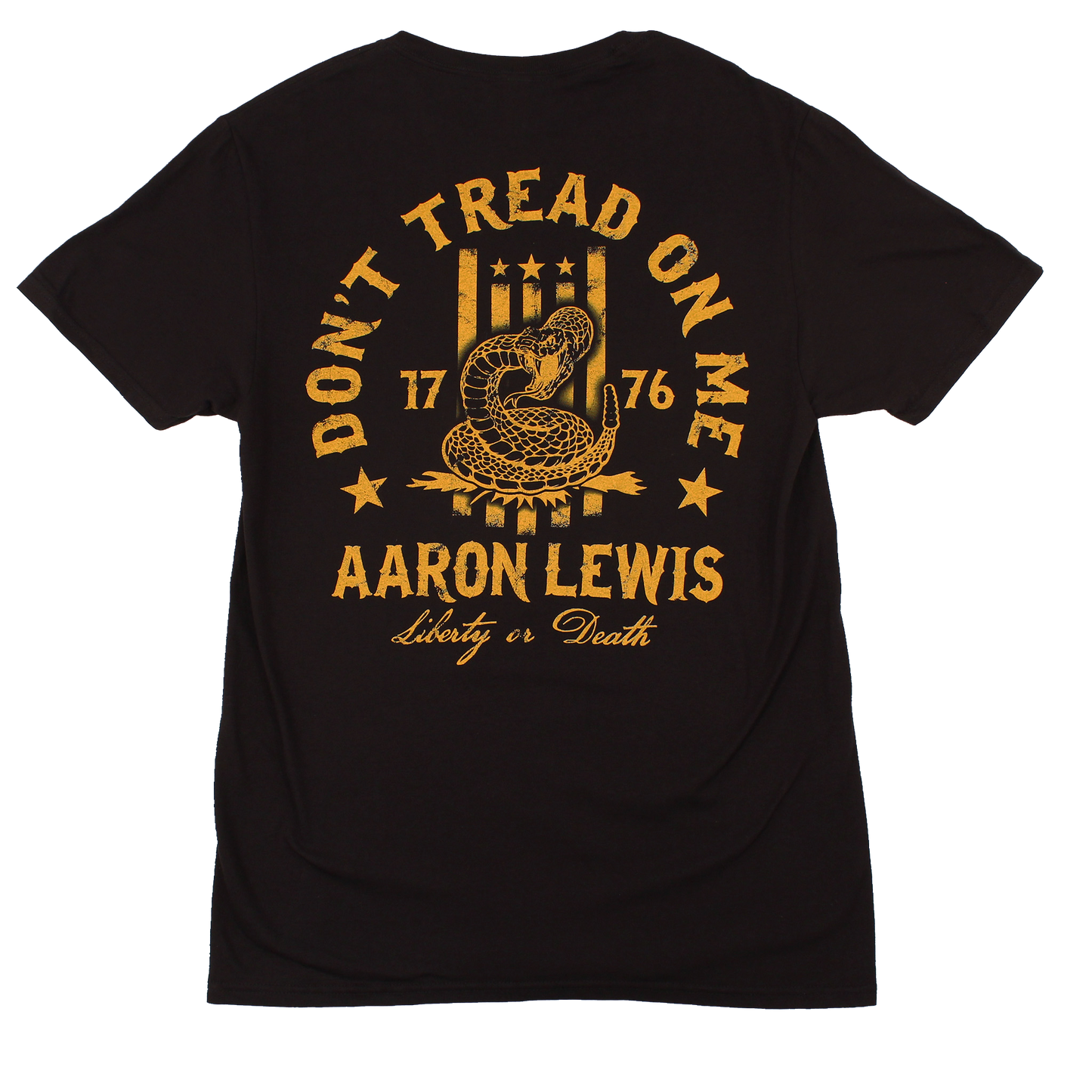 Aaron Lewis Don't Tread On Me Mens T Shirt Black Gold
