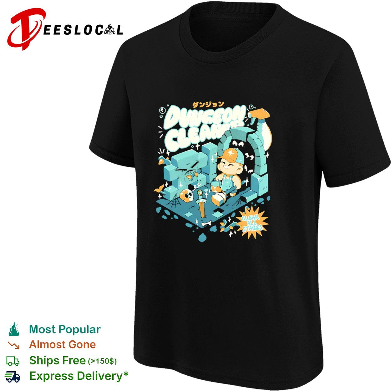 Dungeon Cleaner Clear all stages shirt