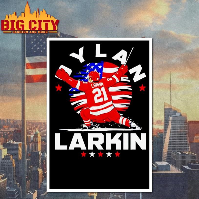 Dylan Larkin Detroit USA Flag Celebration graphic Shirt