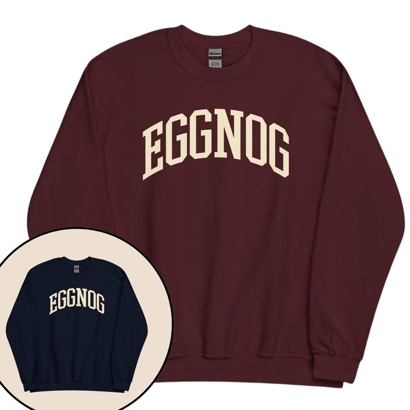 Eggnog Sweatshirt Gift for Women, Women's Foodie, Cooking Gift