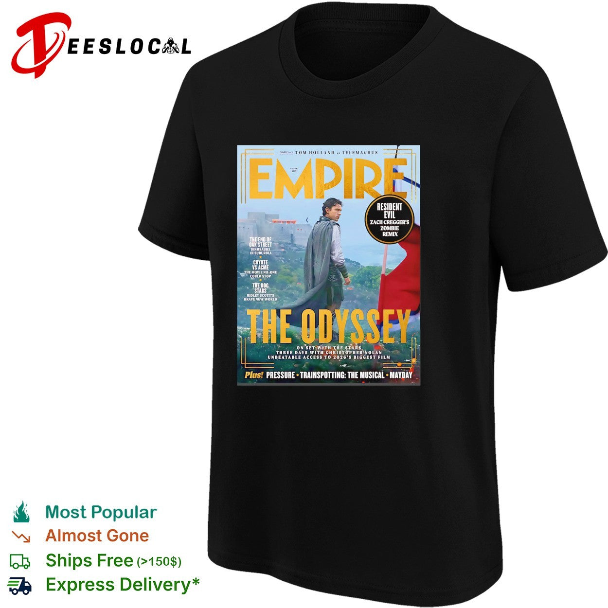 Empire magazine The Odyssey cliff cover shirt