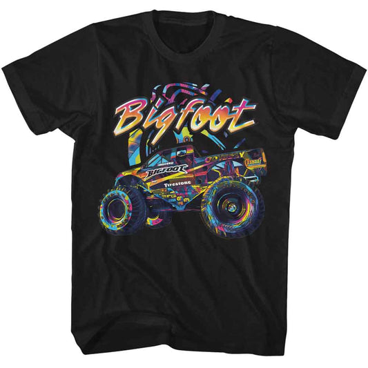 Bigfoot - Multicolor - American Classics - Solid Black Adult Short Sleeve T-Shirt