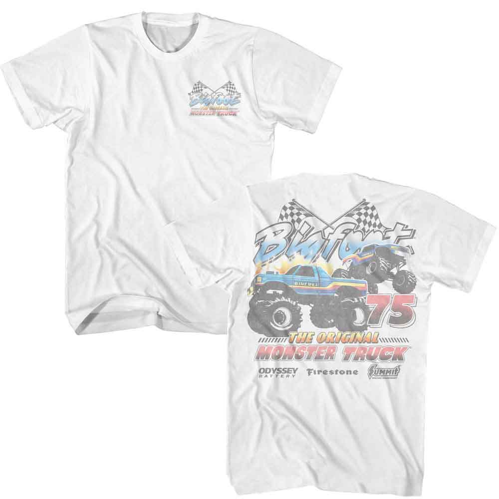 Bigfoot - Two Trucks 92 - American Classics - Solid White Adult Short Sleeve T-Shirt