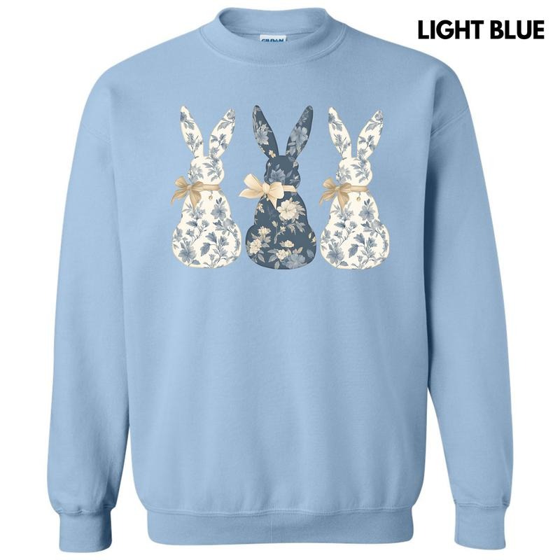 Fancy Floral Bunny Trio Sweatshirt 'NLB'