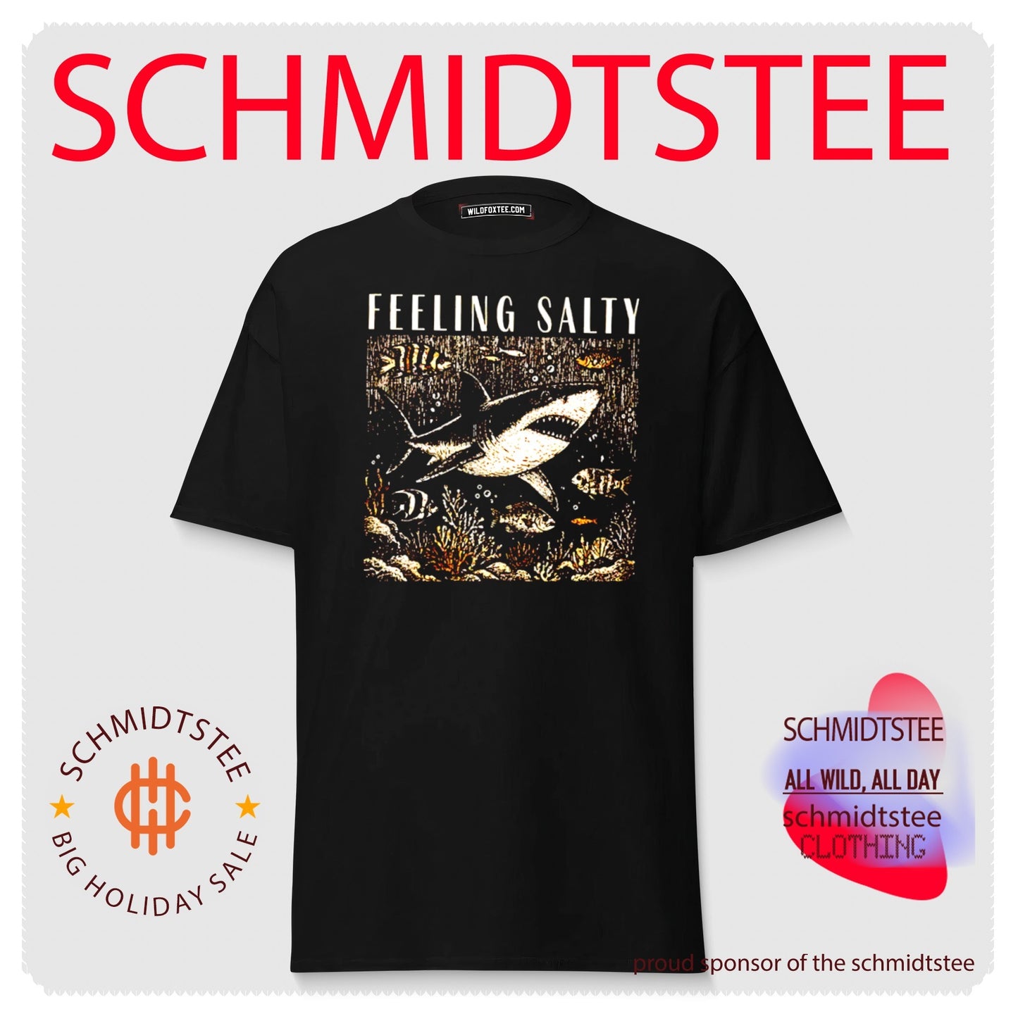 Feeling Salty Shark Ocean Life sea underwater shirt