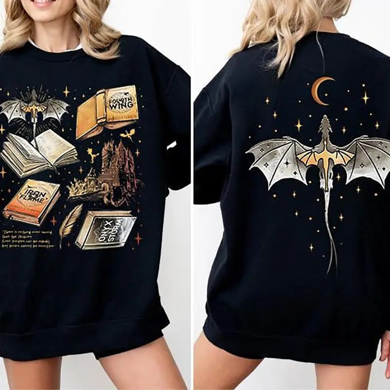Fourth Wing Bookish Sweatshirt, Basgiath War College Tee Shirt, Dragon Rider Shirt, Violet Sorrengail Tee, Xaden Riorson Shirt, Iron Flame Sweater, Onyx Storm Shirt, Gift For Fourth Wing Lovers