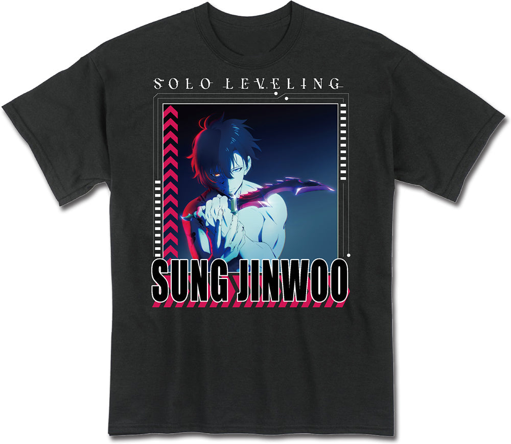 Solo Leveling - Sung Jinwoo Teaser Black Adult T-Shirt - clothing by TeeHivey.com