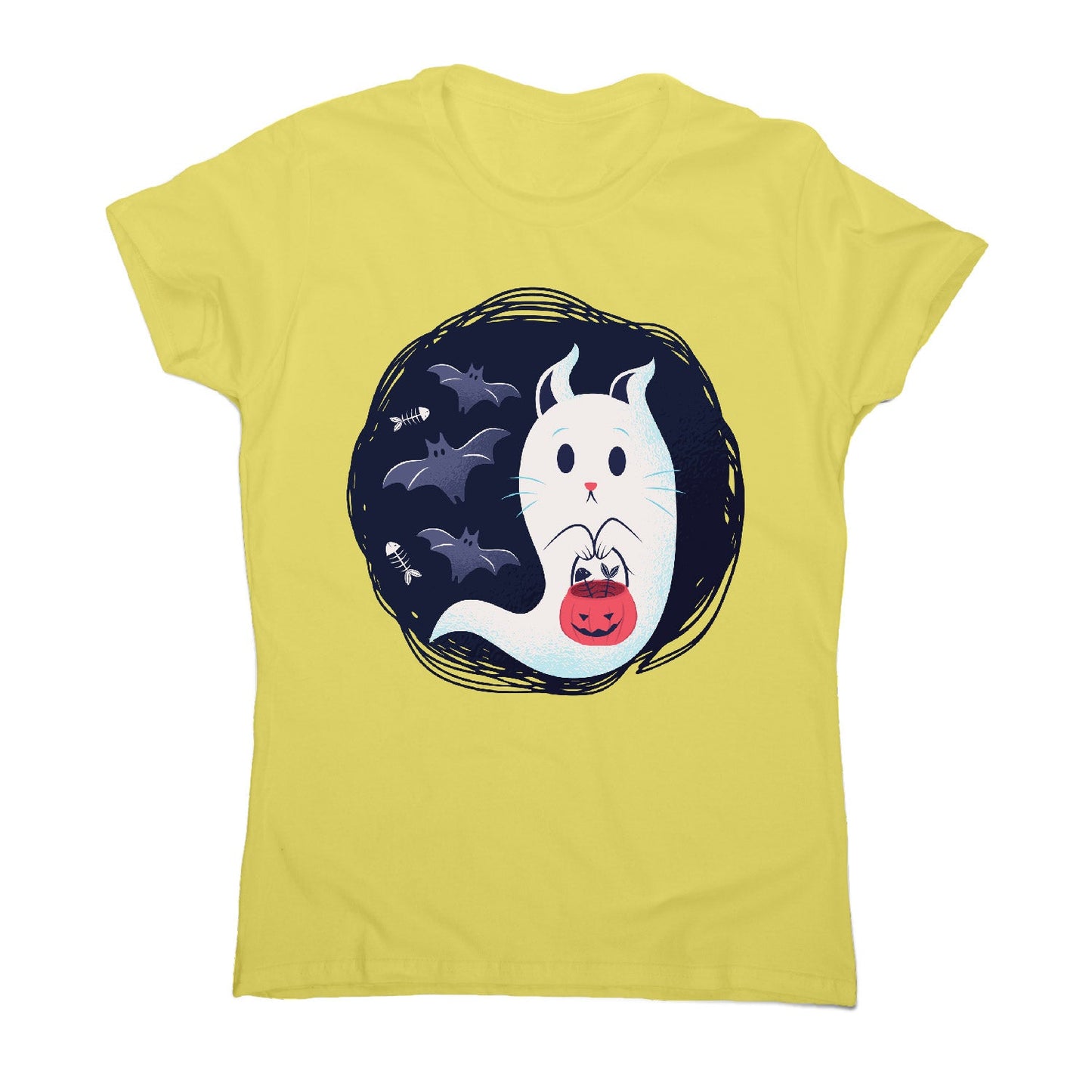 Ghost cat - women's funny premium t-shirt