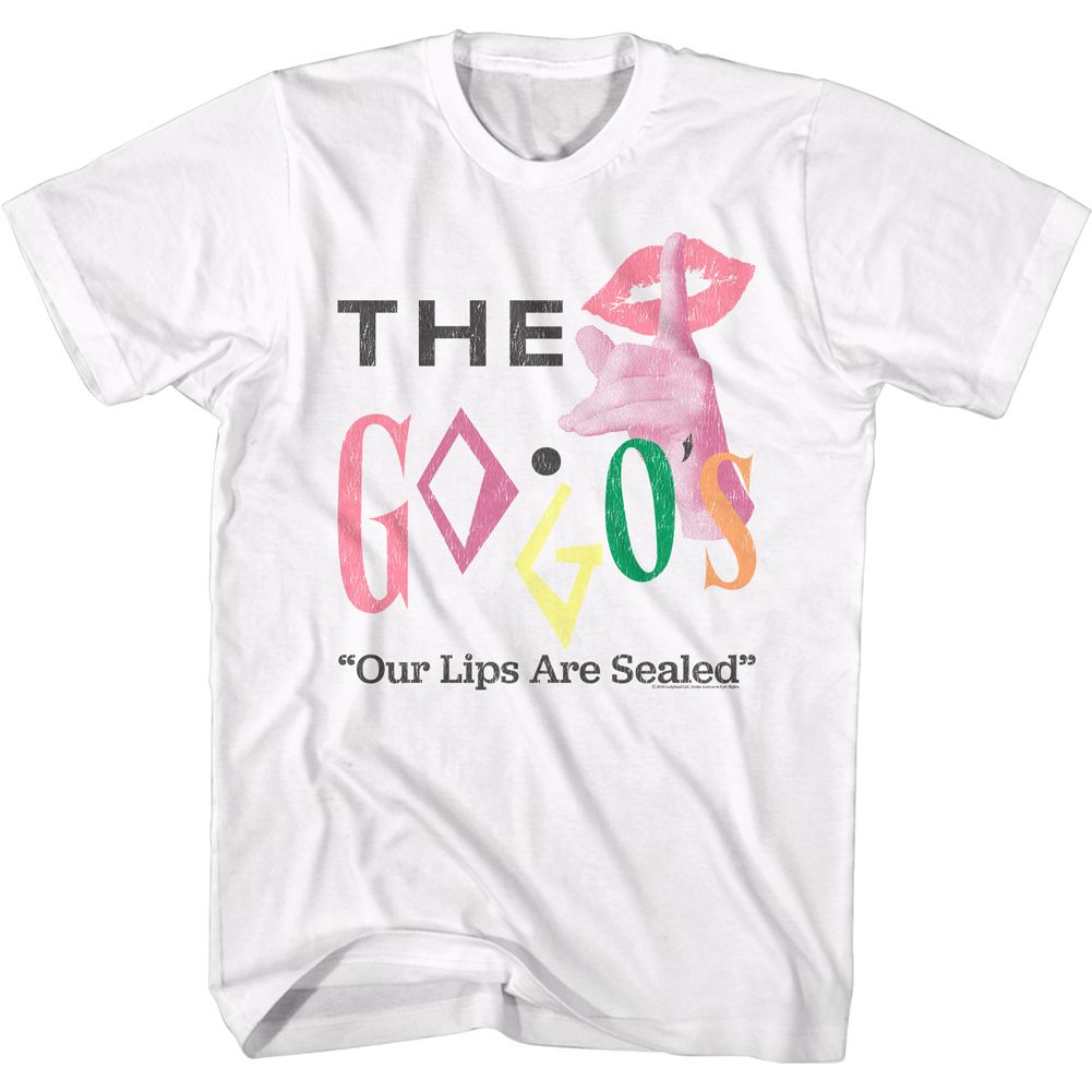 The Gogos - Lips Are Sealed - Short Sleeve - Adult - T-Shirt - clothing by TeeHivey.com