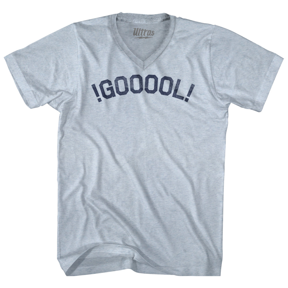 !GOOOOL! Soccer Adult Tri-Blend V-neck T-shirt Style004