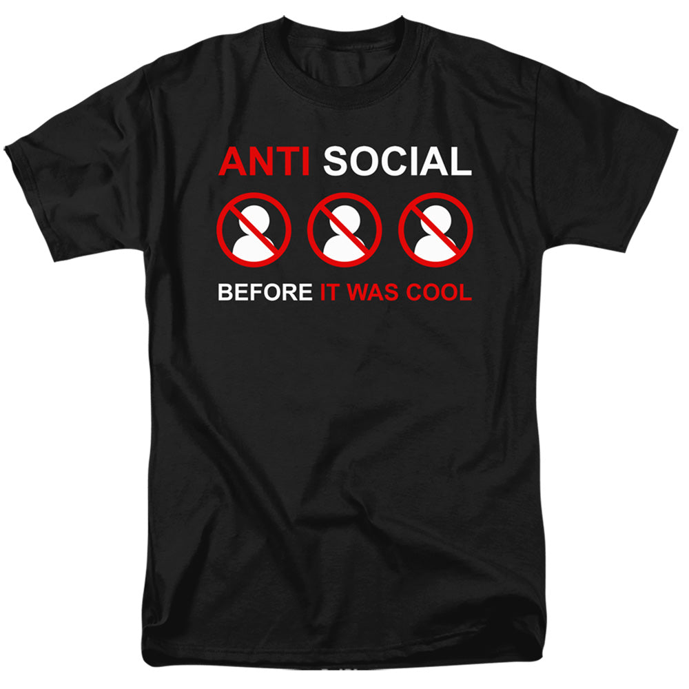 Anti Social Mens T Shirt Black - clothing by TeeHivey.com