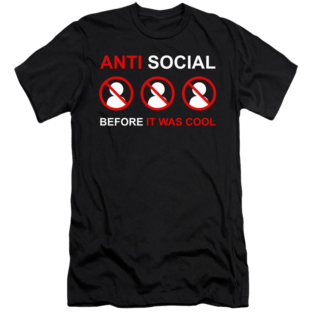 Anti Social Hbo Premium Bella Canvas Slim Fit Mens T Shirt Black - clothing by TeeHivey.com