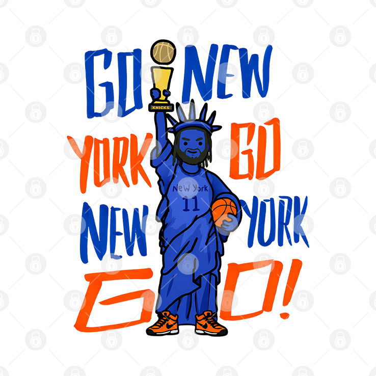 Go New York Go Statue Of Liberty Knicks Basketball T Shirt