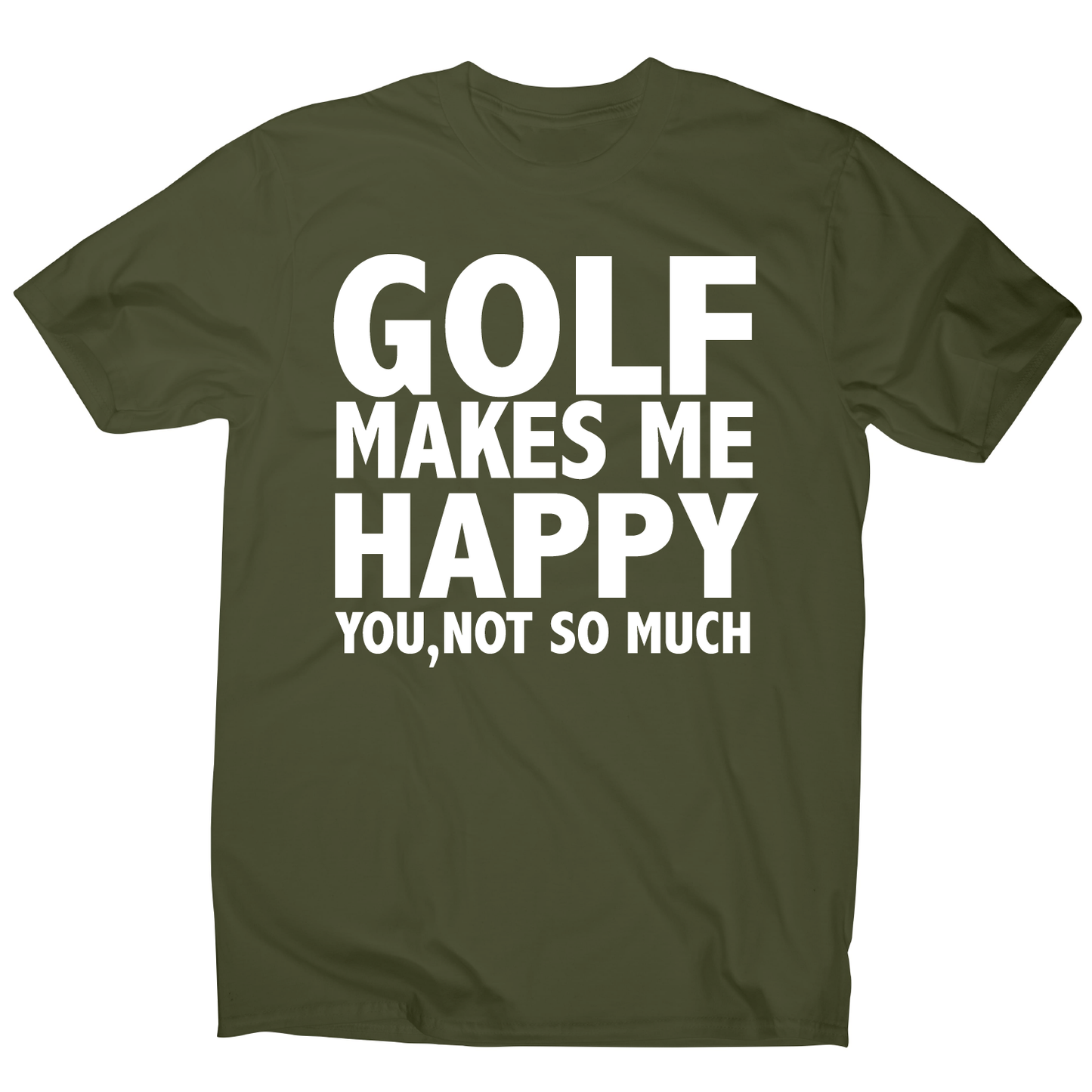 Golf makes me happy funny golf t-shirt men's