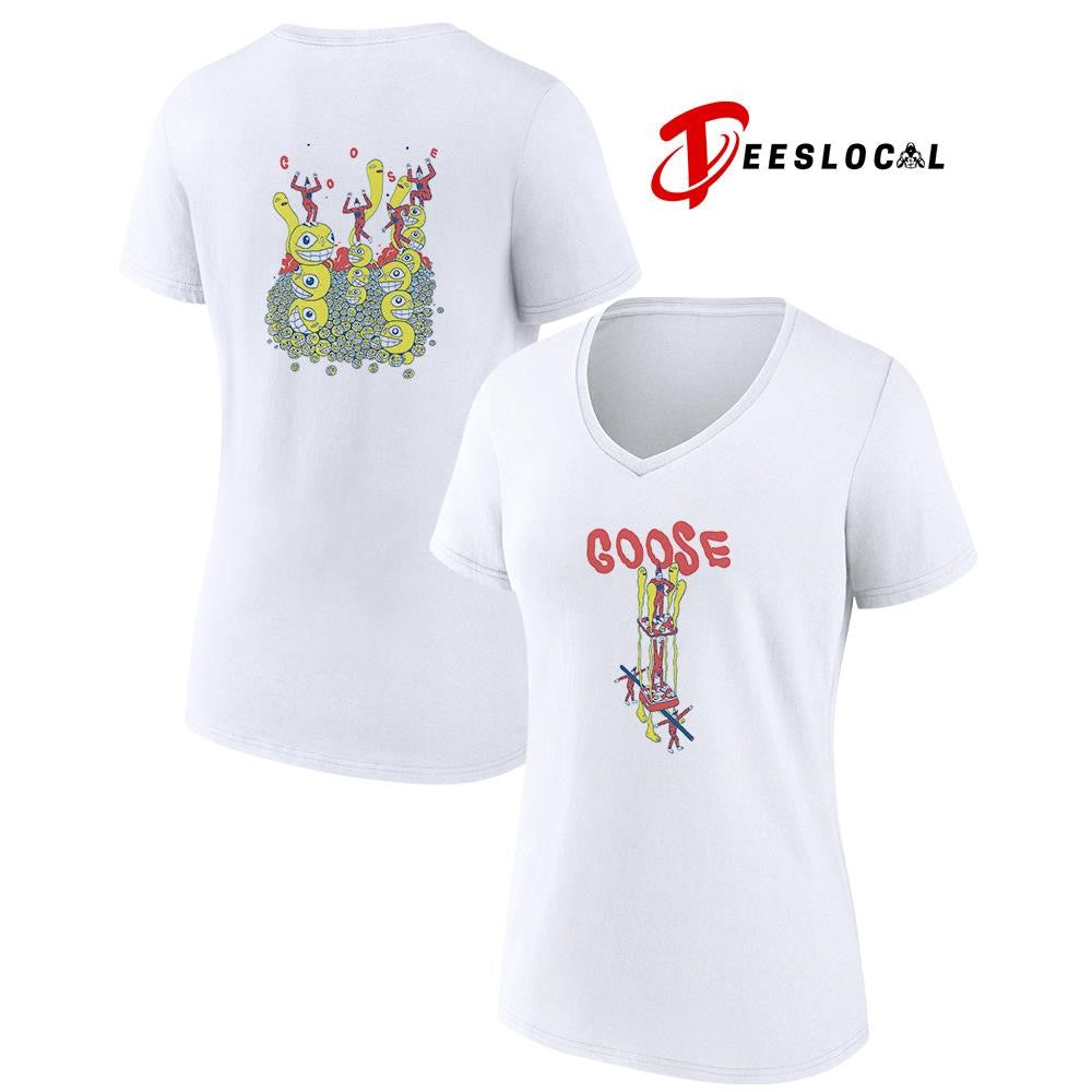 Goose Holiday drop drop Smiley heads graphic shirt