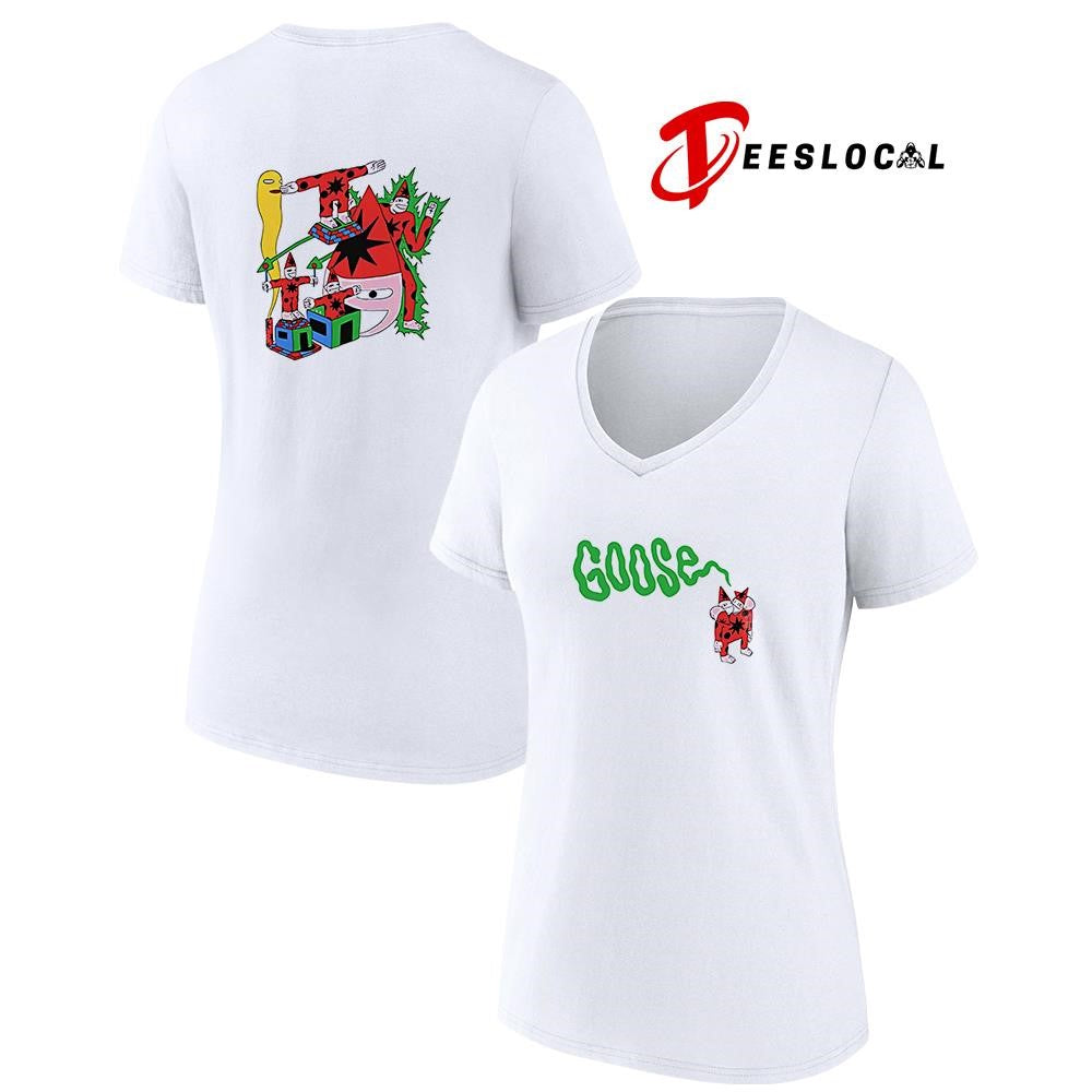 Goose Holiday drop four headed art shirt
