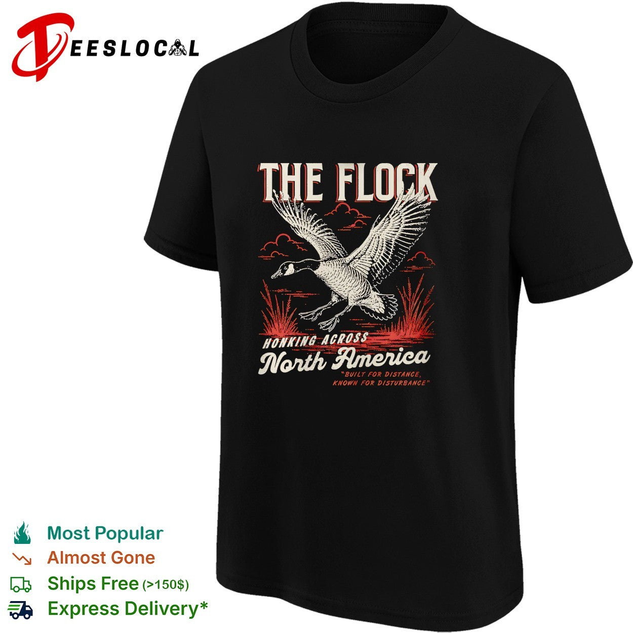 Goose flying the flock honking across North America shirt