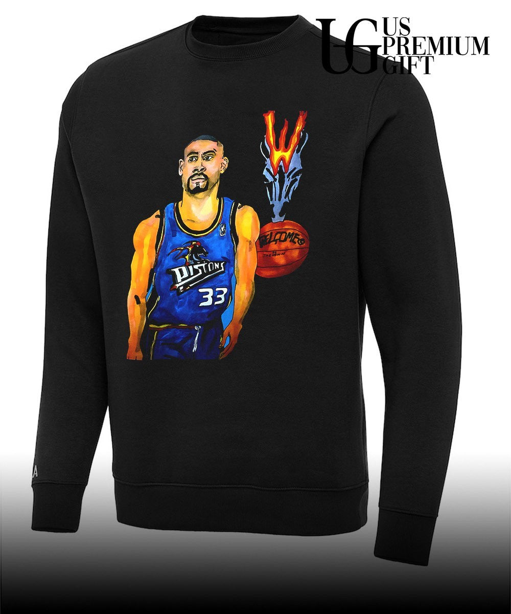 Grant Hill Detroit Pistons NBA basketball caricature shirt