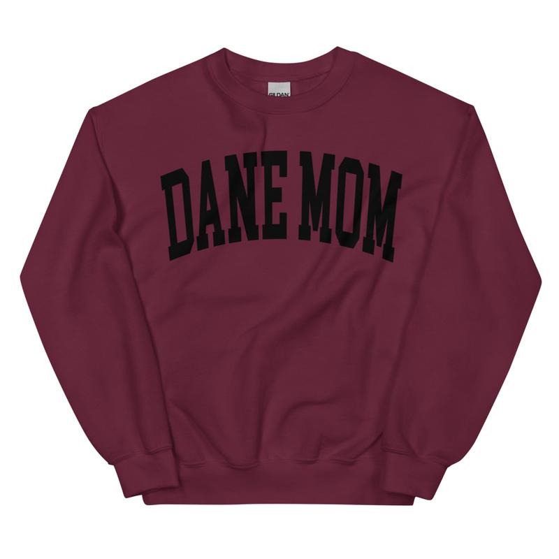 Great Dane Mom Varsity Sweatshirt, Trendy, College Font, Cute, Dog Mama, Crewneck