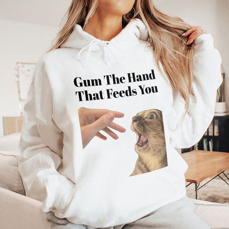 Gum The Hand That Feeds You Cat Shirt