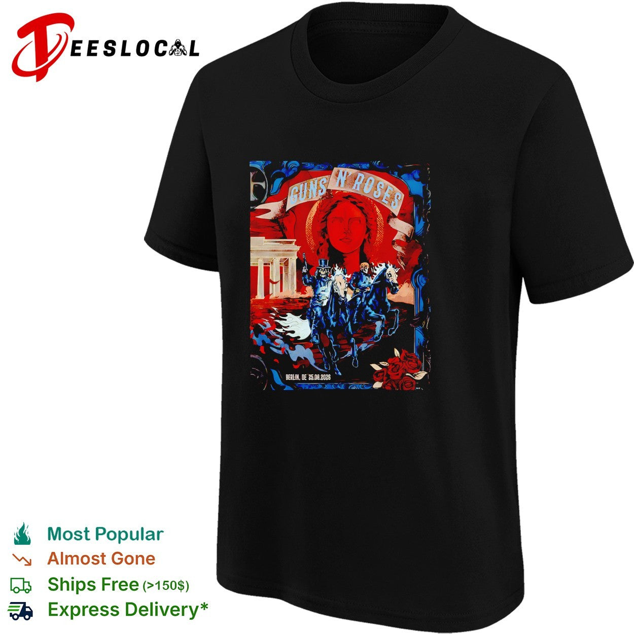 Guns N Roses Berlin Germany 2026 Day 2 At Uber Arena On 25 June 2026 shirt