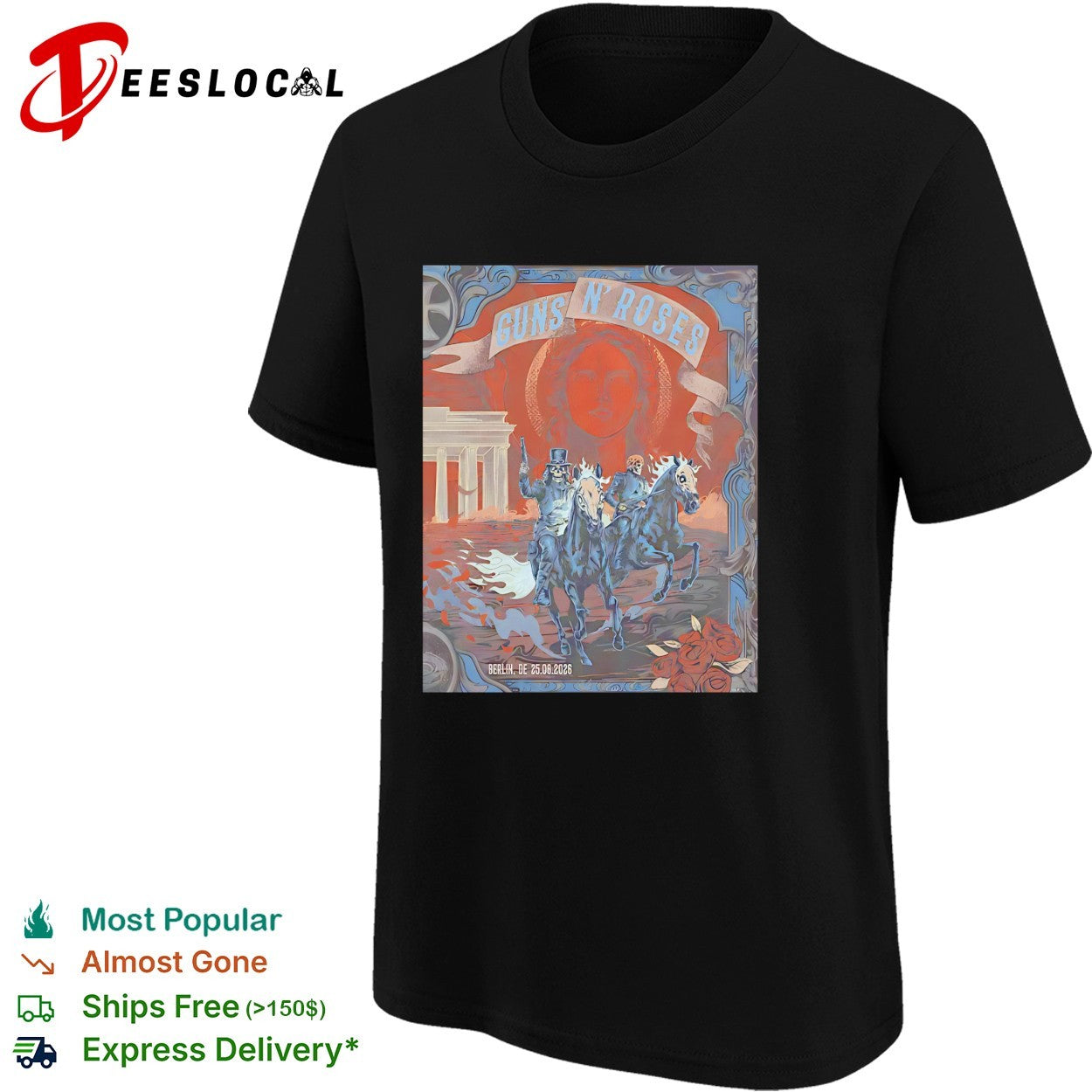Guns N Roses Berlin Germany at Uber Arena On 25 June 2026 shirt