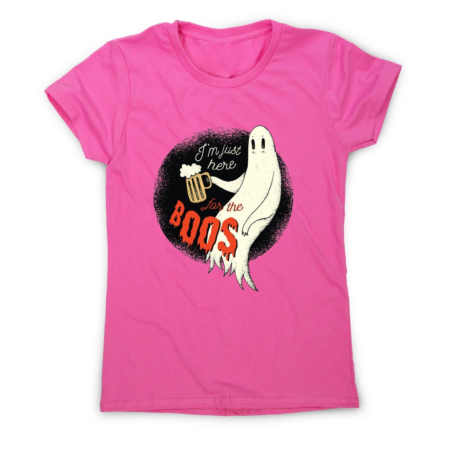 Halloween drinking ghost funny - women's t-shirt