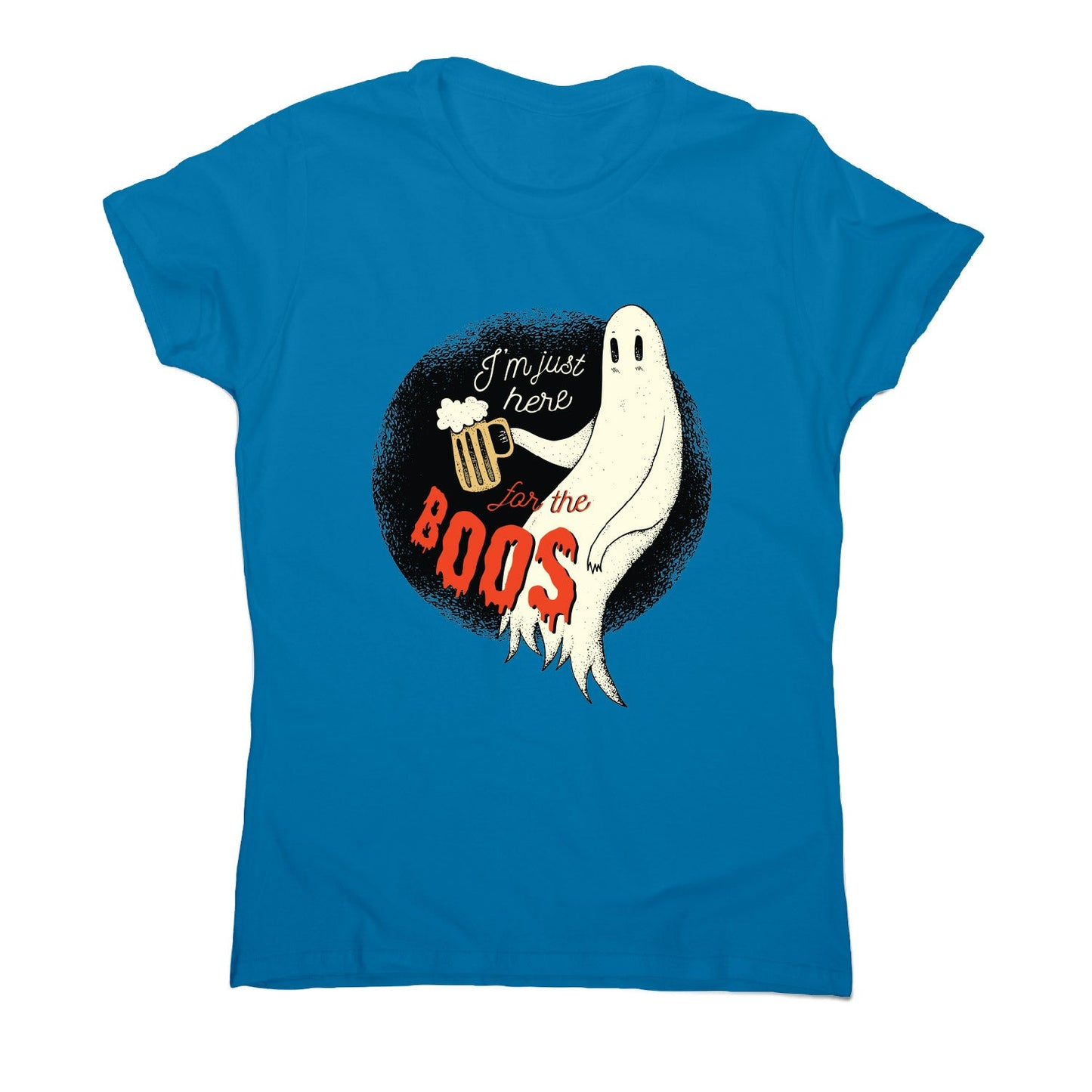 Halloween drinking ghost funny - women's t-shirt