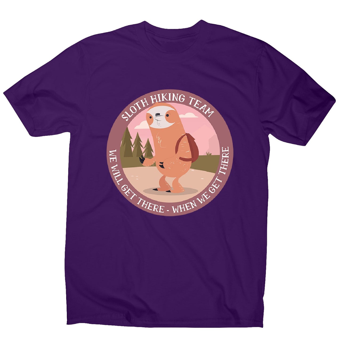 Hiking sloth - men's funny premium t-shirt