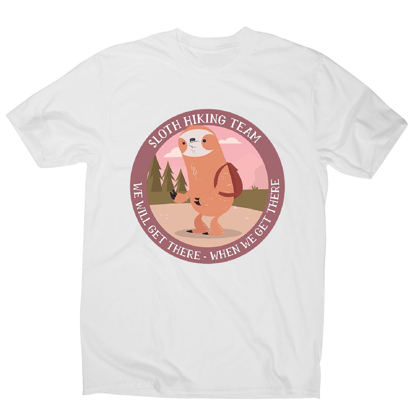Hiking sloth - men's funny premium t-shirt