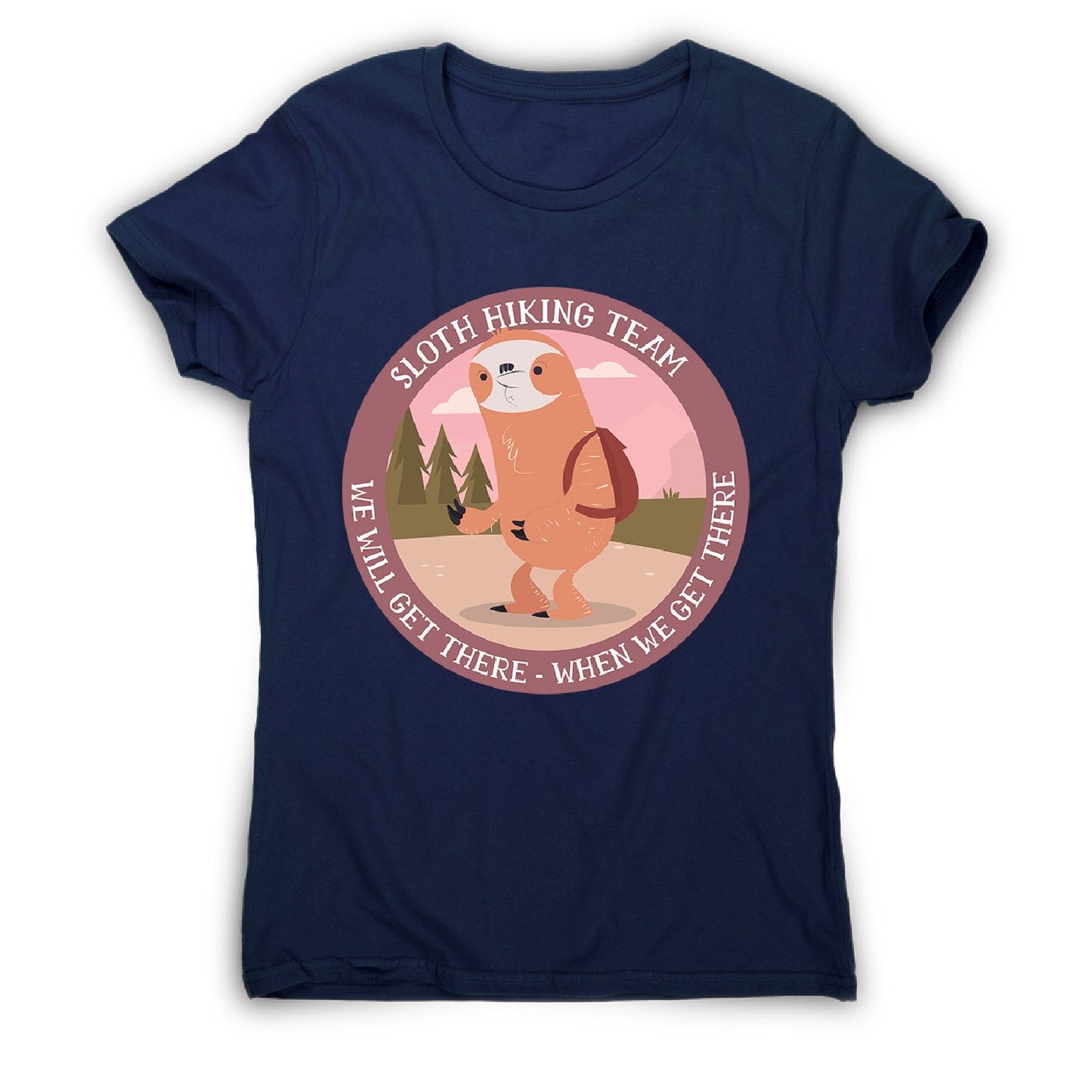Hiking sloth - women's funny premium t-shirt