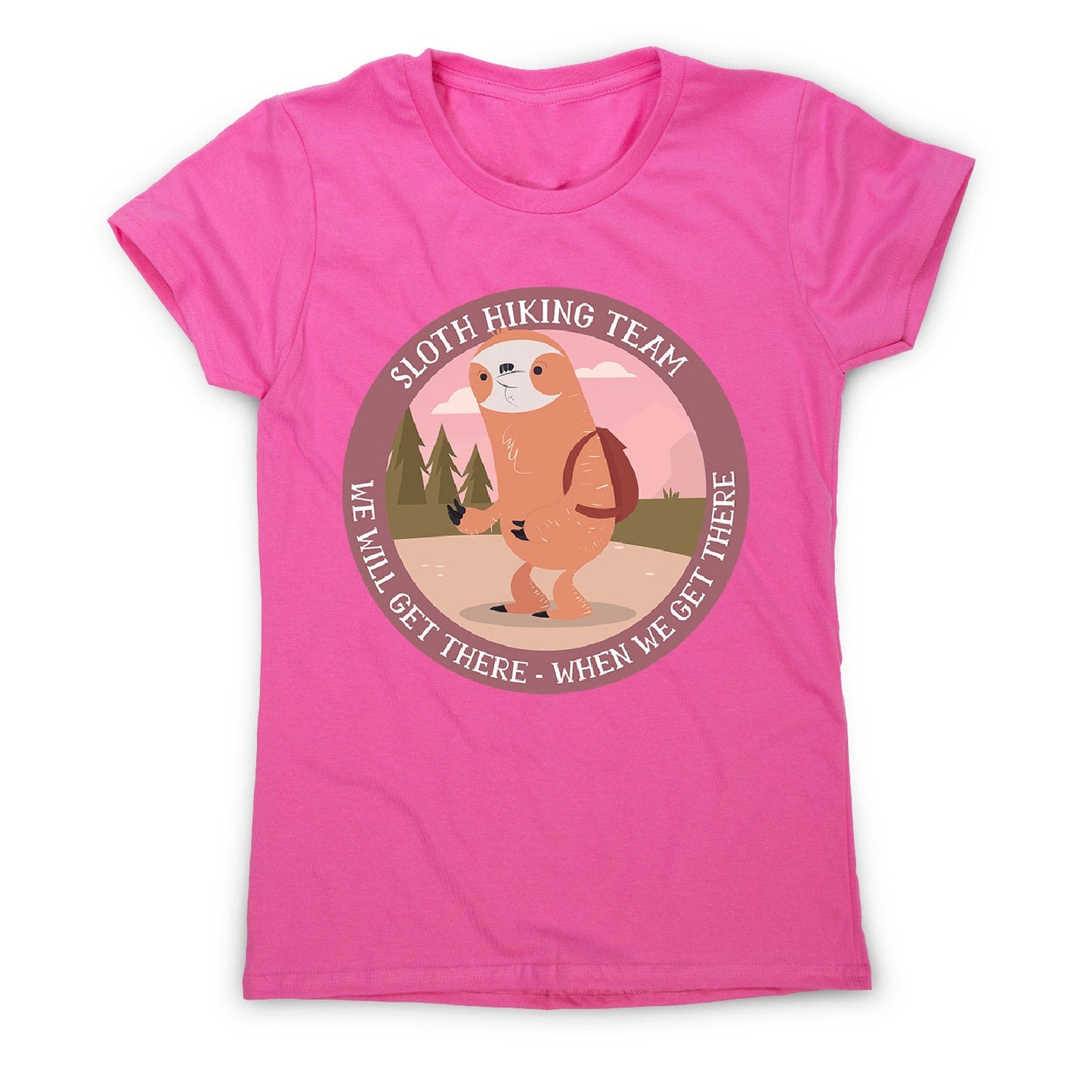 Hiking sloth - women's funny premium t-shirt
