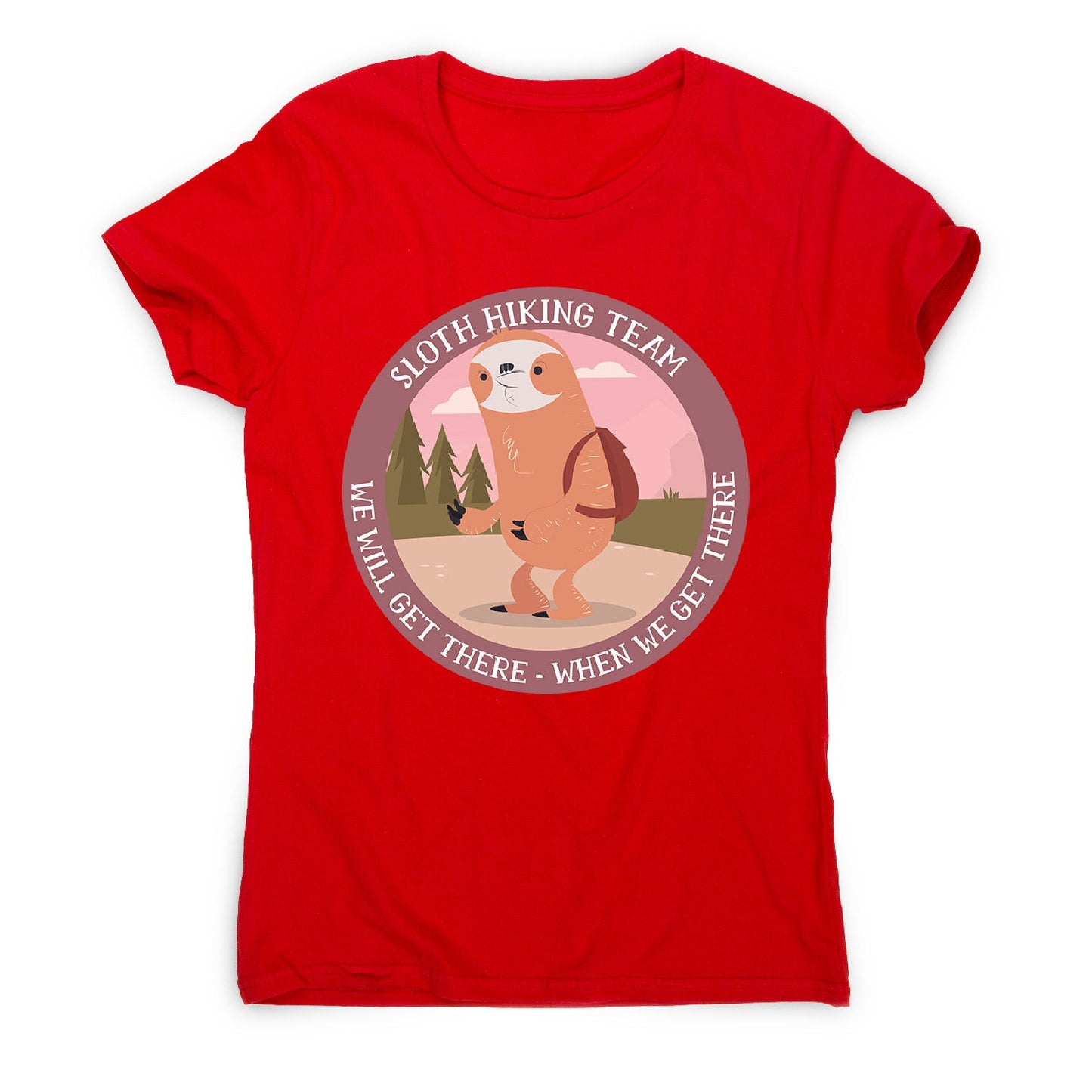 Hiking sloth - women's funny premium t-shirt