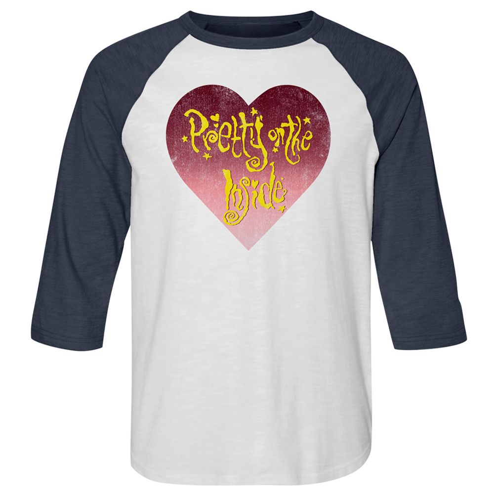 Hole - Pretty On Inside - 3/4 Sleeve - Heather - Adult - Raglan Shirt - clothing by TeeHivey.com