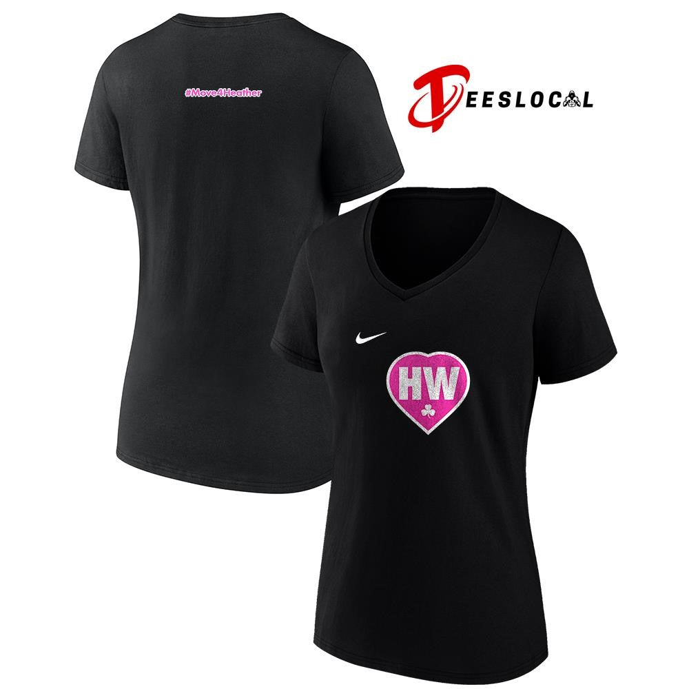 HW move 4 Heather hashtag logo shirt