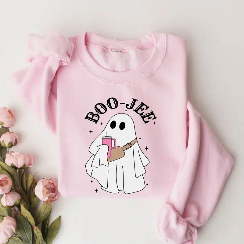 Halloween Ghost Sweatshirt, Boo Jee Shirt, Boo Shirt, Spooky Ghost Hoodie, Spooky Season Ghost Sweater, Spooky Vibes Shirt, Halloween Gifts