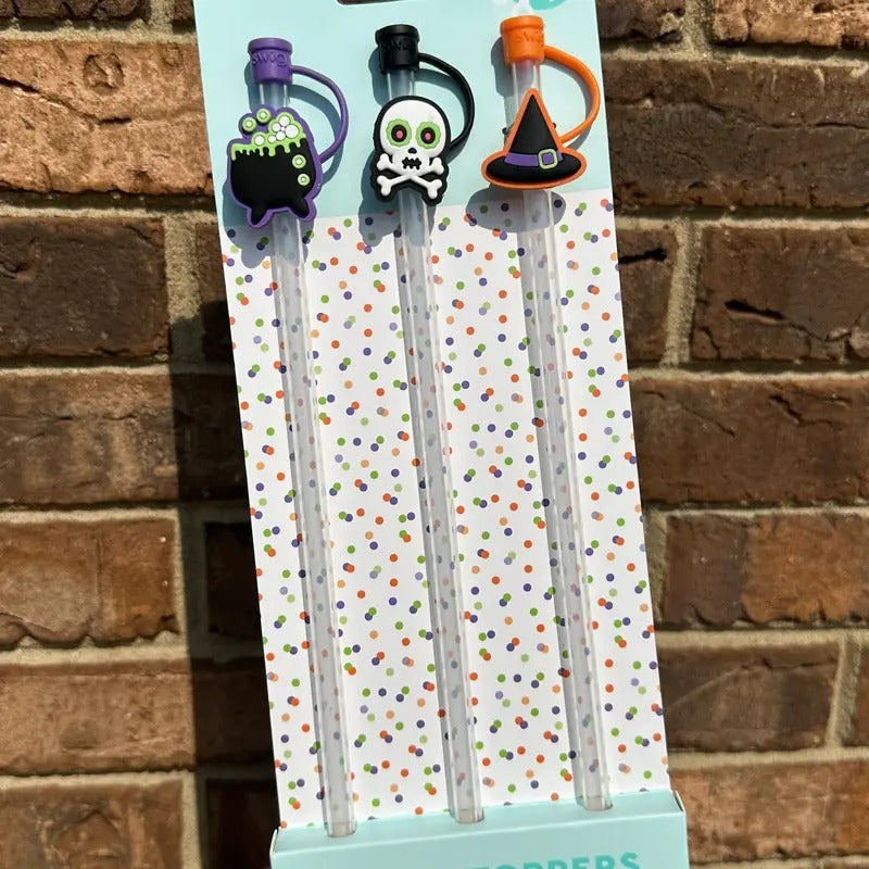 Halloween Witch Straw Topper Set