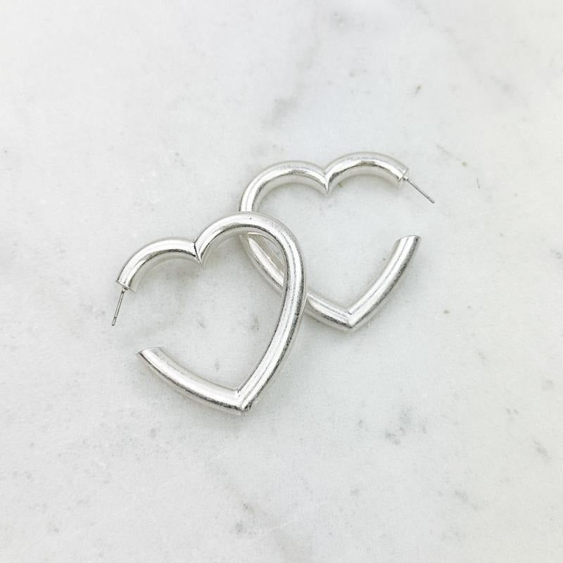 Heart Hoop Earrings *Final Sale*