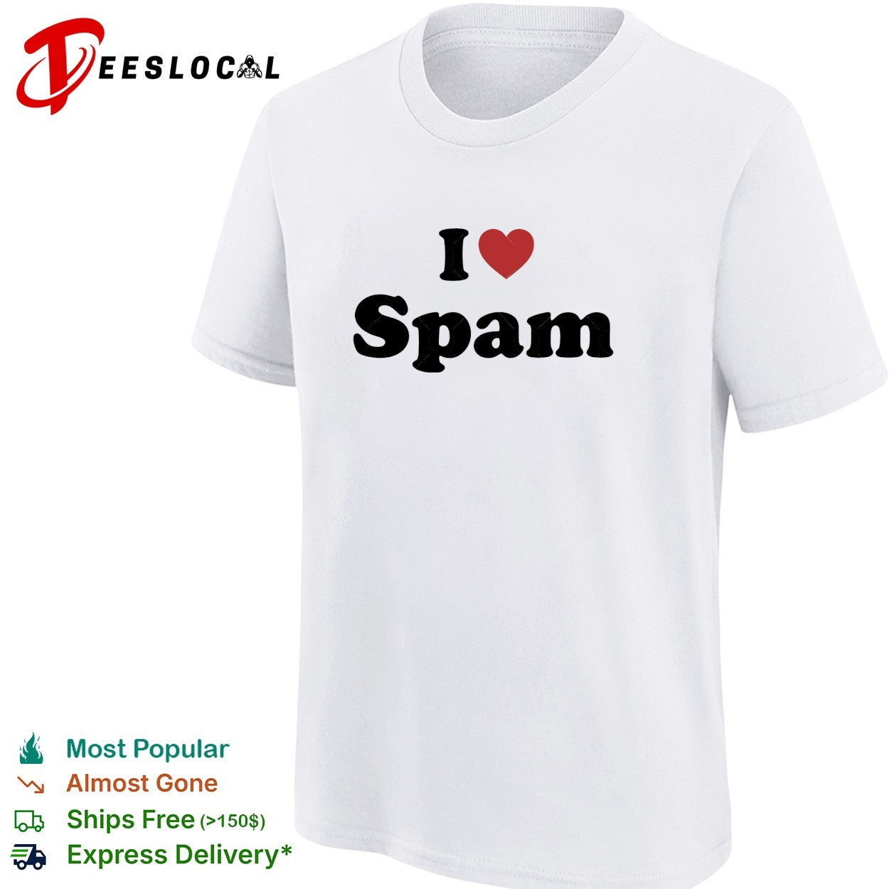 I love spam funny humor heart shape shirt