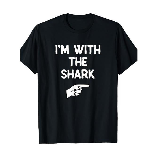 I'm With The Shark Costume Halloween Matching Party T-Shirt Made in USA