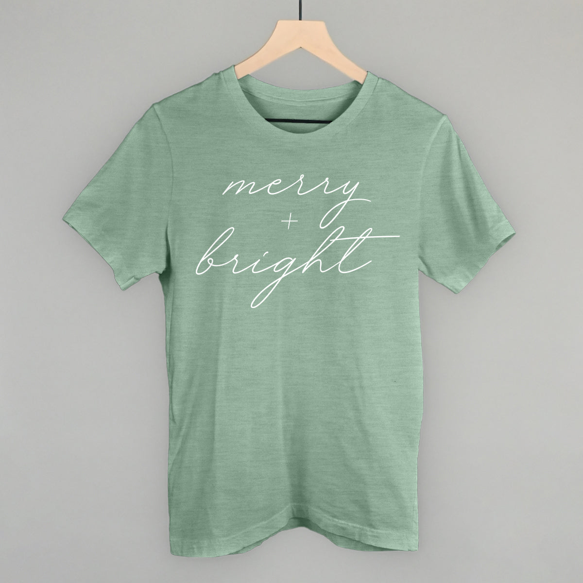 Merry And Bright White Script - clothing by TeeHivey.com (Image 5)