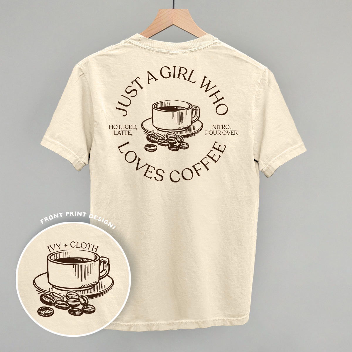 Just A Girl Who Loves Coffee (Back Print) - clothing by TeeHivey.com (Image 5)
