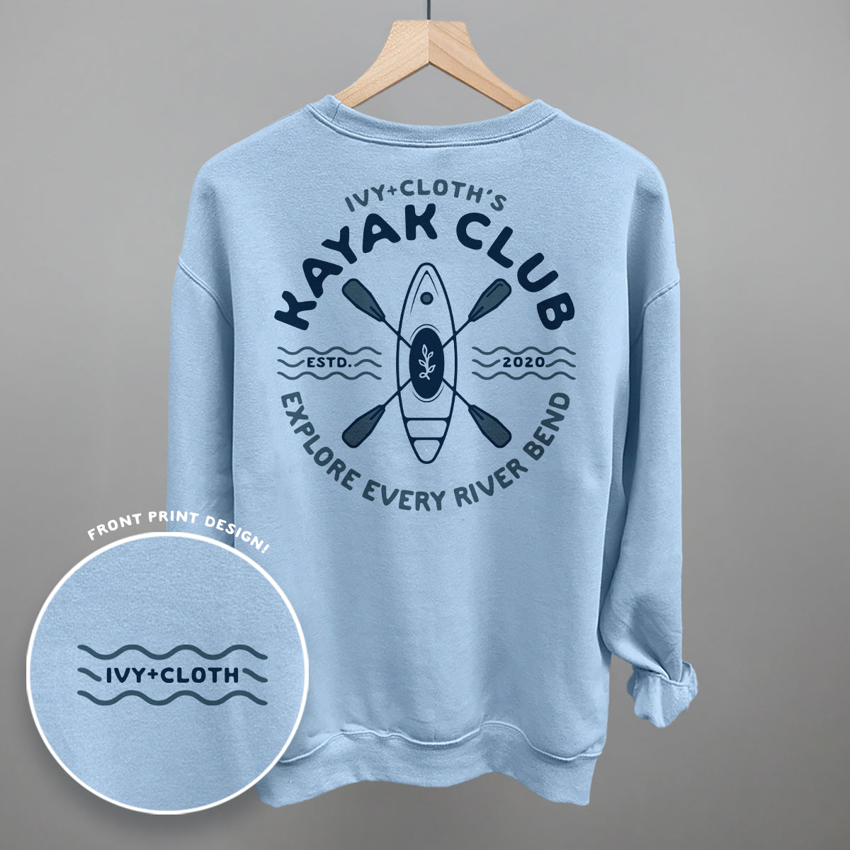 Ivy's Kayak Club (Blue) (Back Print) - clothing by TeeHivey.com (Image 5)