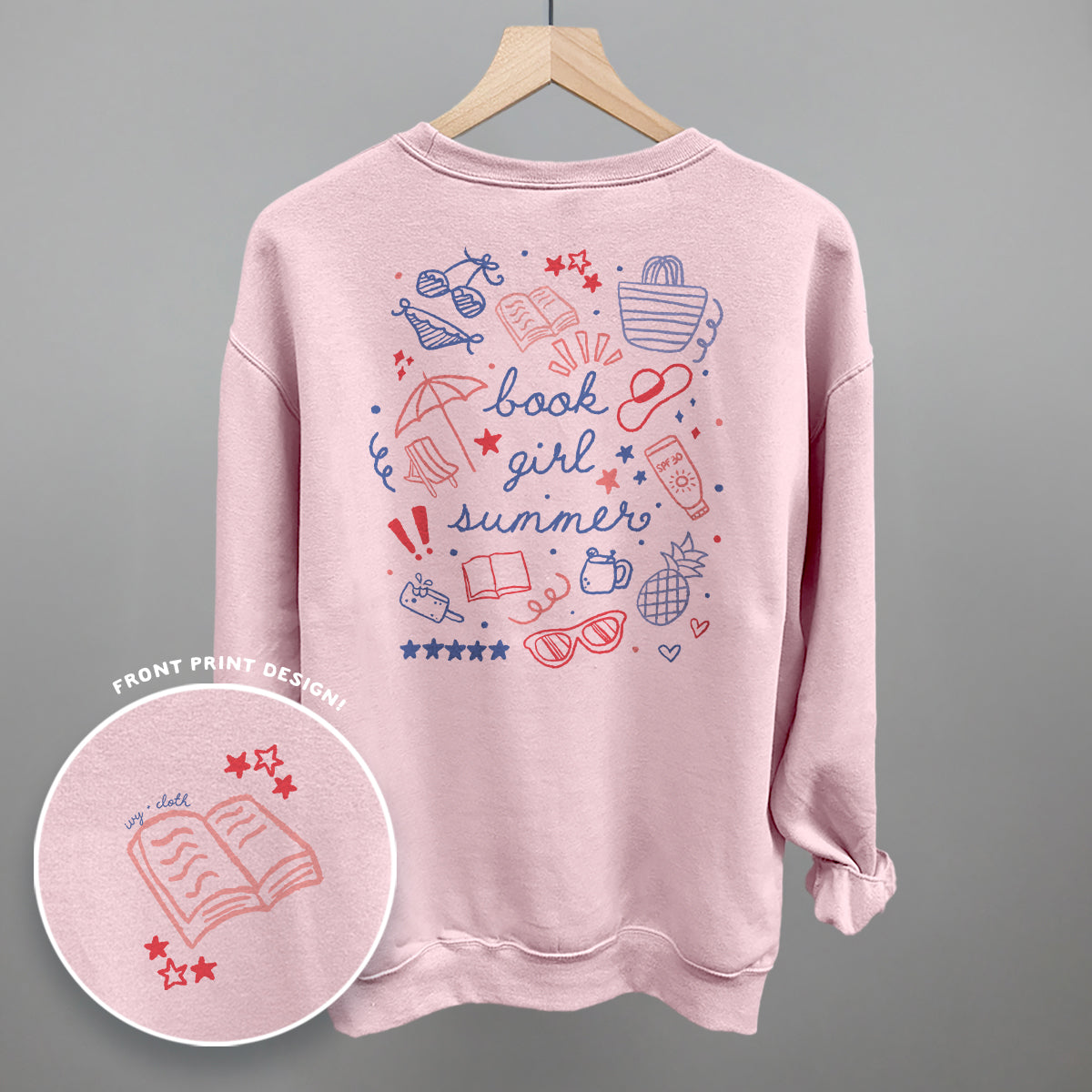 Book Girl Summer Colorful (Back Print) - clothing by TeeHivey.com (Image 5)