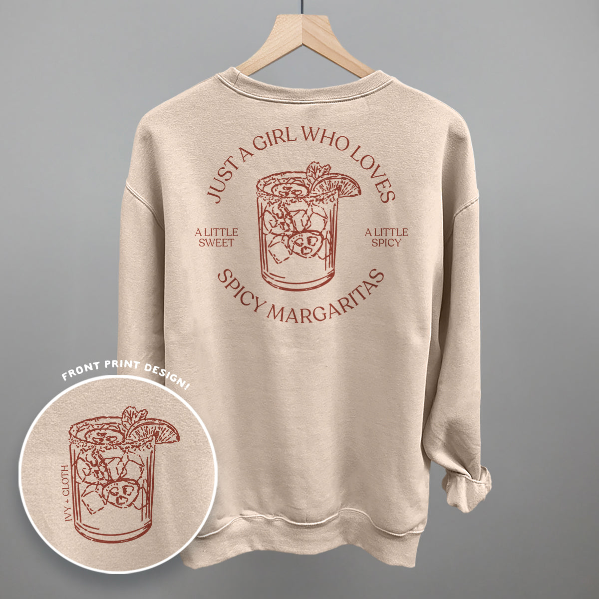 Just A Girl Who Loves Spicy Margaritas (Back Print) - clothing by TeeHivey.com (Image 5)